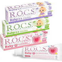 Rocs Baby Elmalı Papatyalı ve Ihlamurlu Florürsüz 3 Yaş Çocuk Diş Macunu 3x35 ml