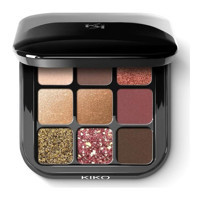 Kiko New Glamour Multi Finish 03 Burgundy Notes Toz Işıltılı - Mat Far Paleti