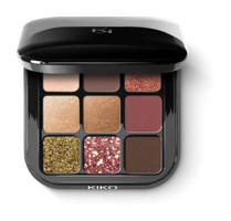 Kiko New Glamour Multi Finish 03 Burgundy Notes Toz Işıltılı - Mat Palet Göz Farı