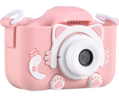 Fairy Sevimli Kedi Mini Full HD Kompakt Dijital Fotoğraf Makinesi Pembe