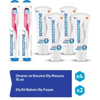 Sensodyne Onarım Ve Koruma Hassasiyet Florürlü Diş Macunu 4x75 ml
