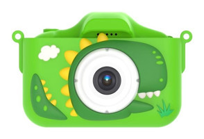 Mengtuo 2 inç Sevimli Dinozor Mini Full HD Kompakt Dijital Fotoğraf Makinesi Yeşil