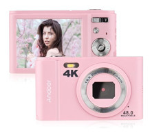 Andoer D11770P 4K Kompakt Dijital Fotoğraf Makinesi Pembe