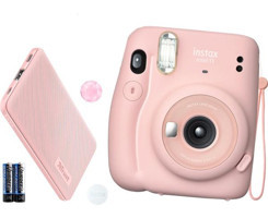 Fujifilm Instax Mini 11 Şipşak Mini Full HD Kompakt Fotoğraf Makinesi Pembe + 10 Adet Fotoğraf Filmi