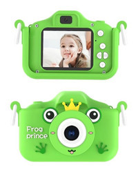 Tuomeng Kurbağa Prens Mini Full HD Kompakt Dijital Fotoğraf Makinesi Yeşil