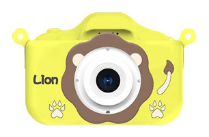 Mengtuo Sevimli Aslan Mini Full HD Kompakt Dijital Fotoğraf Makinesi Sarı