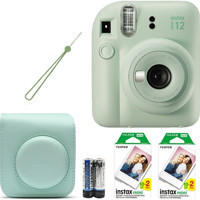 Fujifilm Instax Mini 12 Şipşak Mini Full HD Kompakt Dijital Fotoğraf Makinesi Yeşil + 40 Adet Fotoğraf Filmi