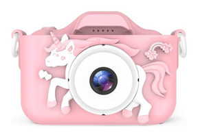 Tuomeng Unicorn Mini Full HD Kompakt Dijital Fotoğraf Makinesi Pembe