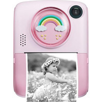 Pazariz Instant Photo Şipşak Mini Full HD Kompakt Dijital Fotoğraf Makinesi Pembe
