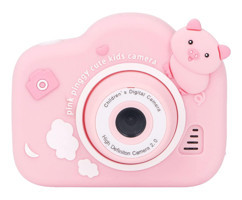 Amonıda Domuz Mini Full HD Kompakt Dijital Fotoğraf Makinesi Pembe