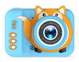 Tuomeng Sevimli Tilki Şipşak Mini Full HD Kompakt Dijital Fotoğraf Makinesi Mavi