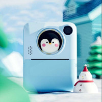Pazariz Instant Photo Şipşak Mini Full HD Kompakt Dijital Fotoğraf Makinesi Mavi