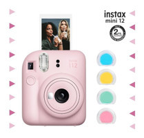 Fujifilm Instax Mini 12 Şipşak Mini Full HD Kompakt Dijital Fotoğraf Makinesi Pembe + 4 Adet Fotoğraf Filmi