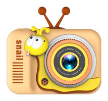 Tuomeng Sevimli Solucan Mini Full HD Kompakt Dijital Fotoğraf Makinesi Sarı