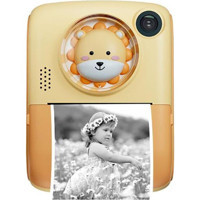 Teknomilla Sevimli Aslan Mini Full HD Kompakt Dijital Fotoğraf Makinesi Sarı