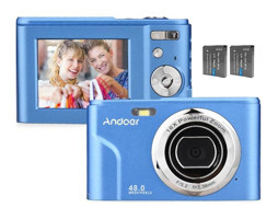 Andoer 2.4 inç Full HD HD 48 MP Kompakt Dijital Fotoğraf Makinesi Mavi