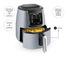 Karaca Air Pro Cook 3 In 1 XL Airfryer 4 lt Yağsız Blue Gray Sıcak Hava Fritözü