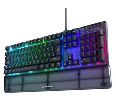 Rampage Bilek Destekli Türkçe Q RGB Blue Kablolu Siyah Mekanik Gaming Klavye