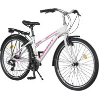 TommyBike Belinda 26 Jant 21 Vites Şehir / Tur Bisikleti Beyaz-Pembe