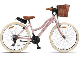 Trendbisiklet Retro Classic 24 Jant 21 Vites Şehir / Tur Bisikleti Kahverengi-Krem-Pembe