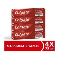 Colgate Visible White Nane Ferahlığı Florürlü Diş Macunu 4x75 ml
