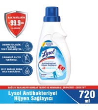 Lysol Antibakteriyel Renkli ve Beyazlar İçin Konsantre 10 Yıkama Sıvı Deterjan 720 ml