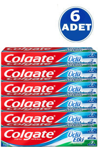 Colgate Üçlü Etki Naneli Florürlü Diş Macunu 6x75 ml