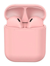 Favors i12 5.0 Silikonsuz Kablosuz Kulak İçi Bluetooth Kulaklık Pembe