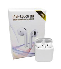 Touche İ18-Touch 5.0 Silikonsuz Kablosuz Kulak İçi Bluetooth Kulaklık Beyaz