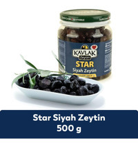 Kavlak Star Tuzlu Siyah Zeytin Pet Kavanoz 500 gr