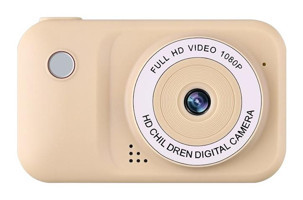 Tuomeng 2.4 inç Mini Full HD Kompakt Çocuk Dijital Fotoğraf Makinesi Bej