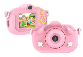 Cankypu Mini Full HD 12 MP Kompakt Çocuk Dijital Fotoğraf Makinesi Pembe