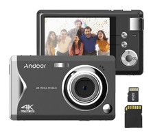 Andoer -2 Full HD Kopmakt Dijital Fotoğraf Makinesi Gümüş-Siyah