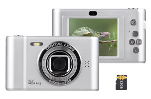 Samlanso Full HD Kopmakt Çocuk Dijital Fotoğraf Makinesi Gümüş