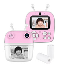 Vkemall 2.4 inç Mini Full HD Kompakt Çocuk Dijital Fotoğraf Makinesi Pembe