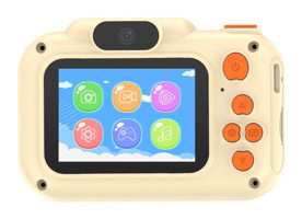Mengtuo Mini Full HD Kopmakt Çocuk Dijital Fotoğraf Makinesi Krem-Turuncu