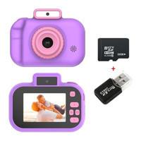Tuomeng 2 inç Mini Full HD Kompakt Çocuk Dijital Fotoğraf Makinesi Mor