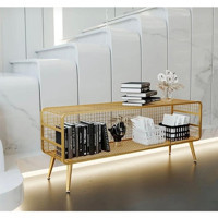 Larissa Design Dekoratif 2 Bölmeli 2 Raflı Sarı Kitaplık