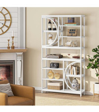 Larissa Design Dekoratif 11 Bölmeli 11 Raflı Metal 170 cm Beyaz Kitaplık