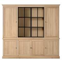 Belmino Mobilya Garo 9 Bölmeli 6 Raflı Ahşap 220x150x45 cm Tori Kitaplık