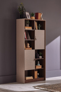 Enza Home Netha 9 Bölmeli 9 Raflı Suntalam 170x75 cm Kahverengi Kitaplık