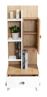 Setay Mobilya Lotus 6 Bölmeli 6 Raflı Melamin 173x50x45 cm Kahverengi Kitaplık