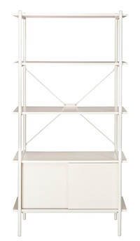 Adore Mobilya Retro 3 Bölmeli 3 Raflı Metal 80x163x40 cm Vizon Kitaplık