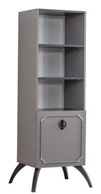 Setay Mobilya Stil 3 Bölmeli 3 Raflı Melamin 173x50x45 cm Gri Kitaplık