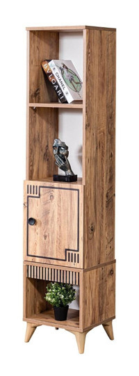 Setay Mobilya Atlantik 3 Bölmeli 3 Raflı Melamin 160x35x35 cm Kahverengi Kitaplık