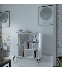 Myniture Home & Living Festival 5 Bölmeli 5 Raflı Ahşap 105x90x30 cm Beyaz Kitaplık