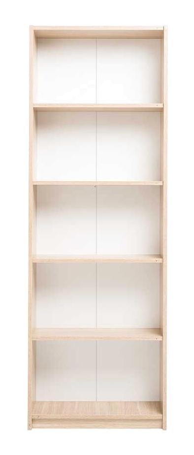Adore Mobilya İtalyan 5 Bölmeli 5 Raflı Ahşap 58x170x23 cm Meşe Kitaplık