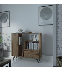 Myniture Home & Living Festival 5 Bölmeli 5 Raflı Suntalam 105x90x30 cm Kahverengi Kitaplık