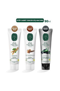 Eyüp Sabri Tuncer Misvak Karbonlu Organik Florürsüz Diş Macunu 90 ml + Karanfilli Diş Macunu 90 ml + Bambu Diş Macunu 90 ml
