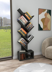 Enda Home Erine 8 Bölmeli 8 Raflı Antrasit Kitaplık